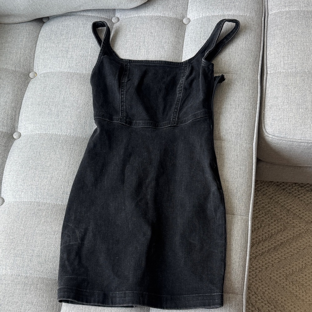 Hollister Black Square-Neck Mini Dress